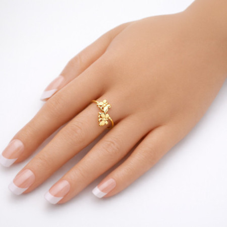 Aranyozott ezüst gyűrű - pillangó | Argento-ekszer.hu