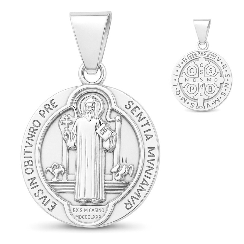 Ezüst medál - Szent Benedek-érem | Argento-ekszer.hu