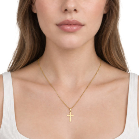Aranyozott ezüst medál - kereszt | Argento-ekszer.hu