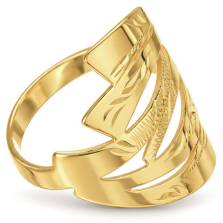 Aranyozott ezüst gyűrű - kézi gravírozással | Argento-ekszer.hu