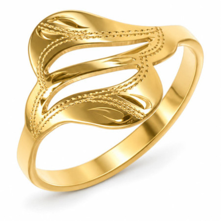 Aranyozott ezüst gyűrű - kézi gravírozással | Argento-ekszer.hu