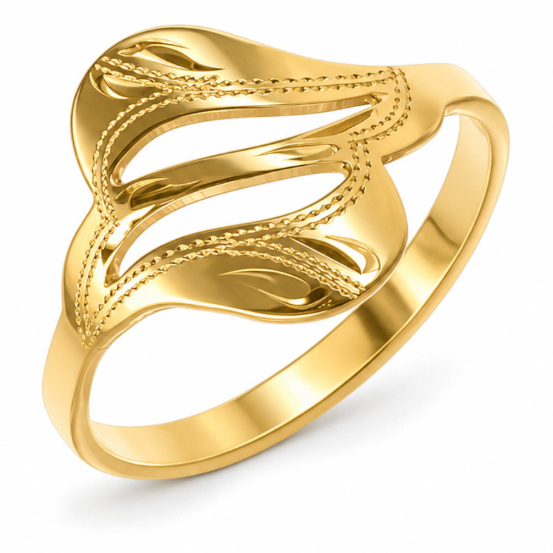 Aranyozott ezüst gyűrű - kézi gravírozással | Argento-ekszer.hu