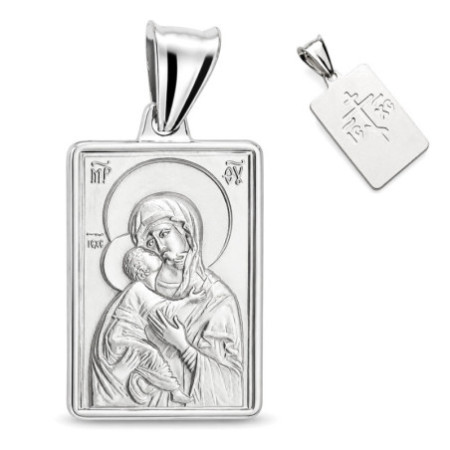 Ezüst medál - vlagyimiri Istenanya-ikon | Argento-ekszer.hu