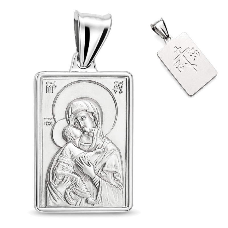Ezüst medál - vlagyimiri Istenanya-ikon | Argento-ekszer.hu