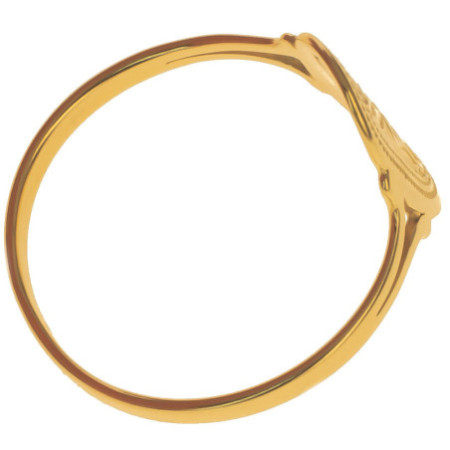 Aranyozott ezüst gyűrű - kézi gravírozással | Argento-ekszer.hu