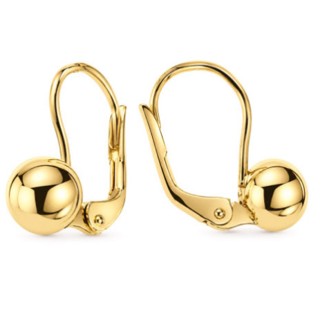 Aranyozott ezüst fülbevaló - golyók | Argento-ekszer.hu