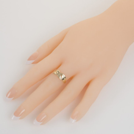 Aranyozott ezüst gyűrű - kézi gravírozással | Argento-ekszer.hu