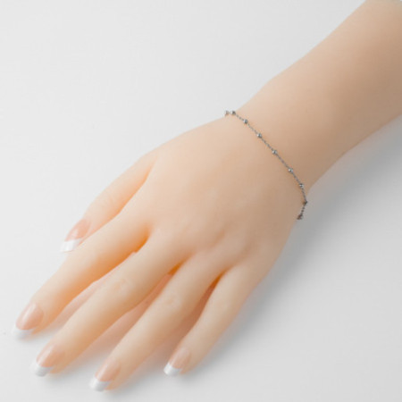 Ezüst karkötő rózsafüzér - 1 tized, kereszt, Csodás érem, hossza 19 - 22 cm | Argento-ekszer.hu