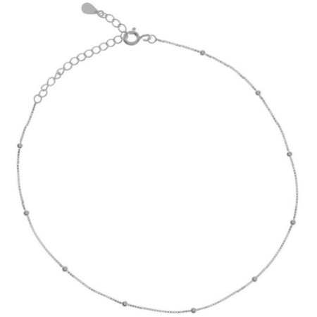 Ezüst bokalánc - golyó, hossza 22 - 26 cm | Argento-ekszer.hu