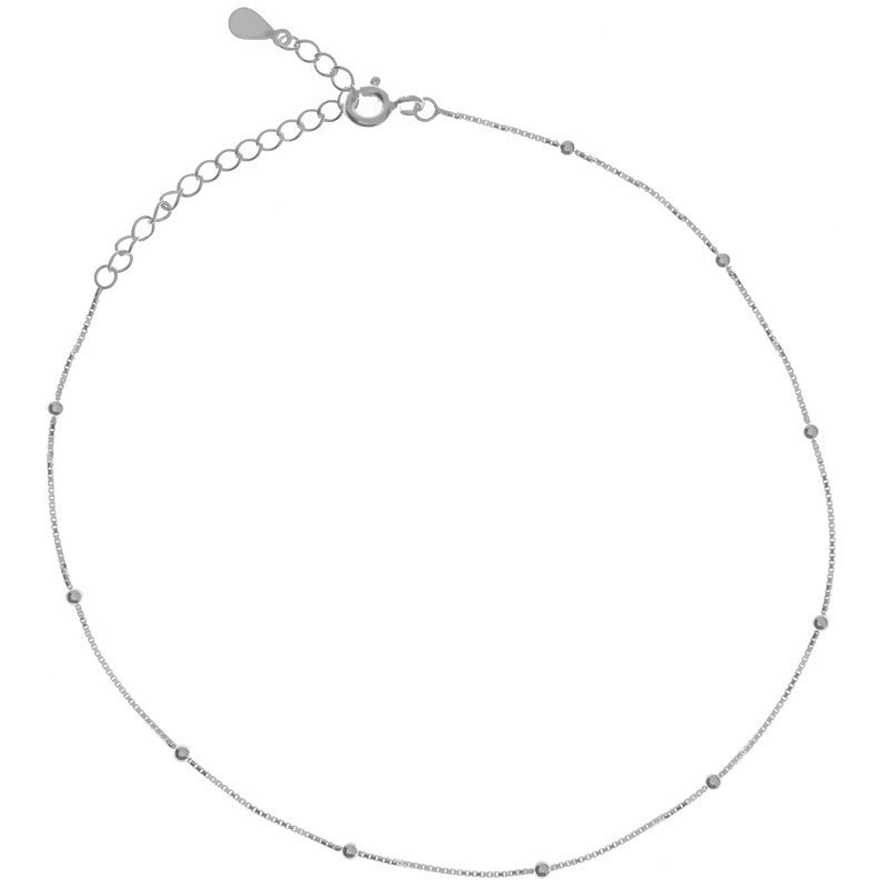 Ezüst bokalánc - golyó, hossza 22 - 26 cm | Argento-ekszer.hu Ezüst bokalánc - golyó, hossza 22 - 26 cm | Argento-ekszer.hu