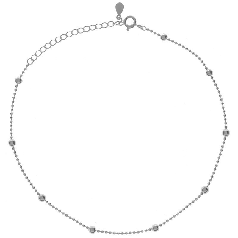 Ezüst bokalánc - golyó, hossza 22 - 26 cm | Argento-ekszer.hu Ezüst bokalánc - golyó, hossza 22 - 26 cm | Argento-ekszer.hu
