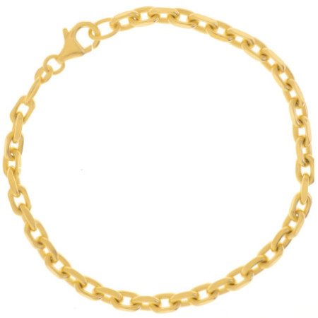 Aranyozott ezüst karkötő - Rolo minta, vastagsága 5 mm | Argento-ekszer.hu