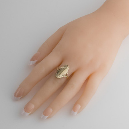 Aranyozott ezüst gyűrű - kézi gravírozással | Argento-ekszer.hu