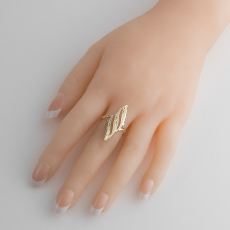 Aranyozott ezüst gyűrű - kézi gravírozással | Argento-ekszer.hu