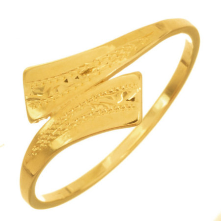 Aranyozott ezüst gyűrű - kézi gravírozással | Argento-ekszer.hu