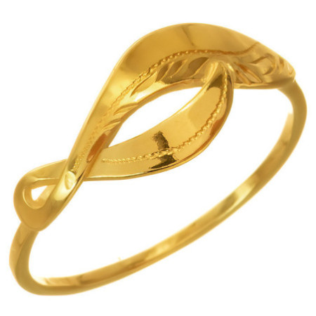 Aranyozott ezüst gyűrű - kézi gravírozással | Argento-ekszer.hu