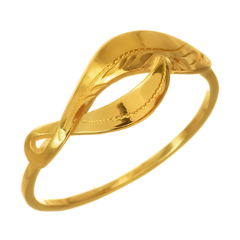 Aranyozott ezüst gyűrű - kézi gravírozással | Argento-ekszer.hu