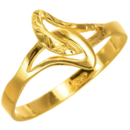 Aranyozott ezüst gyűrű - kézi gravírozással | Argento-ekszer.hu