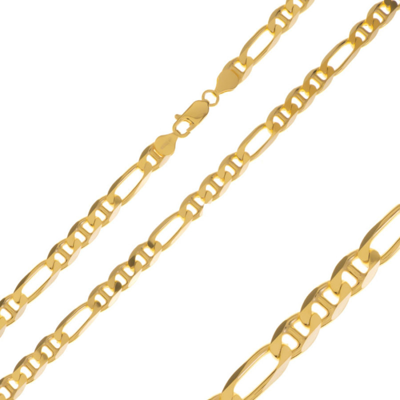 Aranyozott ezüst lánc - Figaruchi minta, szélessége 6,9 mm | Argento-ekszer.hu Aranyozott ezüst lánc - Figaruchi minta, szélessége 6,9 mm | Argento-ekszer.hu