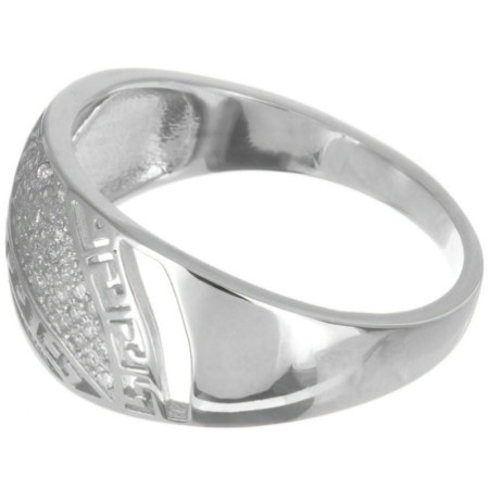 Ezüst gyűrű - átlátszó kerek cirkóniák | Argento-ekszer.hu