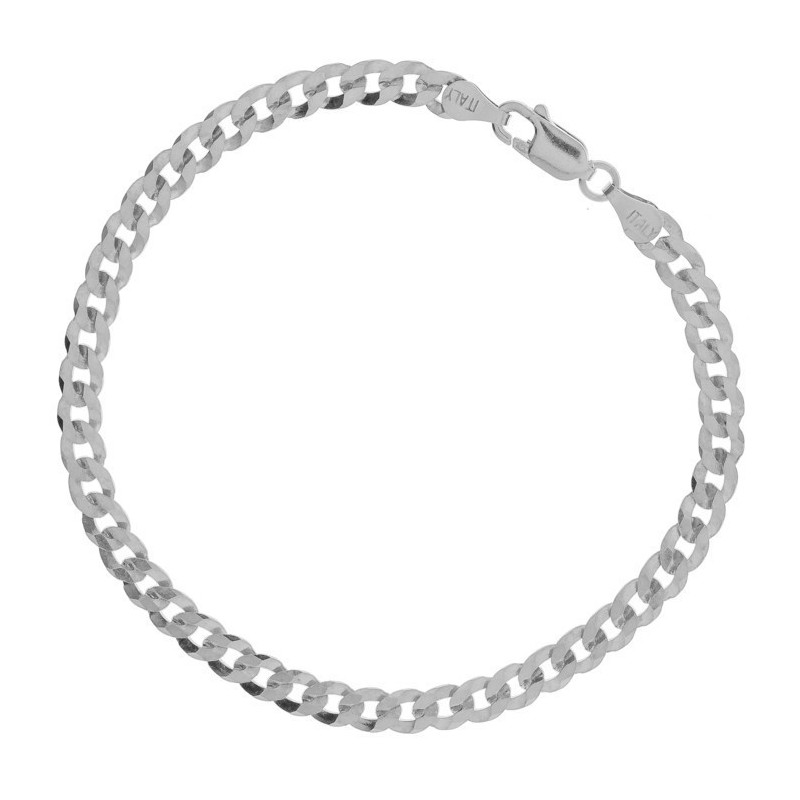 Ezüst karkötő - Pancer minta, szélessége 4 mm | Argento-ekszer.hu