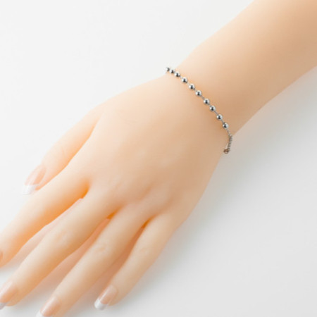 Ezüst karkötő rózsafüzér - 1 tized, kereszt, Csodás érem, hossza 18 - 21 cm | Argento-ekszer.hu