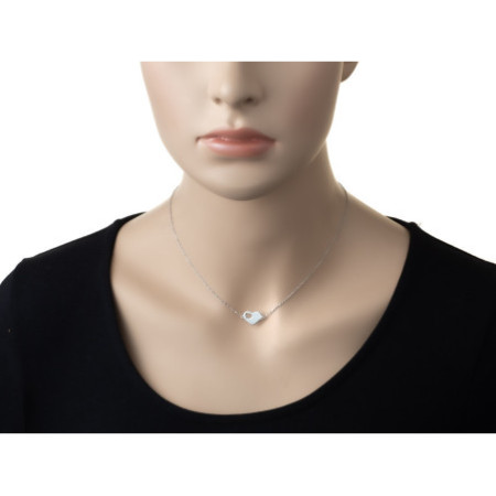 Ezüst nyaklánc - szív, hossza 43 - 46 cm | Argento-ekszer.hu