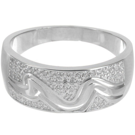 Ezüst gyűrű - átlátszó kerek cirkóniák | Argento-ekszer.hu