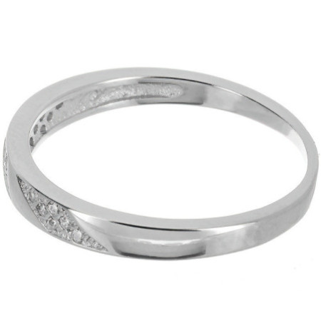 Ezüst gyűrű - átlátszó kerek cirkóniák | Argento-ekszer.hu