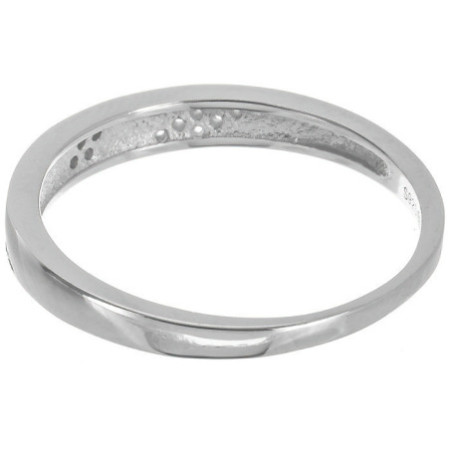 Ezüst gyűrű - átlátszó kerek cirkóniák | Argento-ekszer.hu