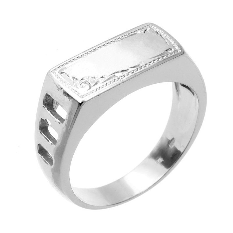 Ezüst gyűrű - pecsétgyűrű, kézi gravírozással | Argento-ekszer.hu