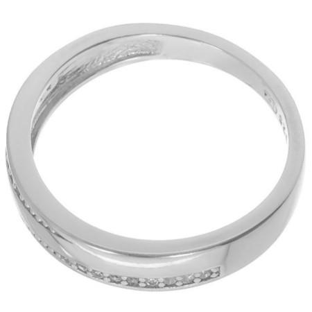 Ezüst gyűrű - átlátszó kerek cirkóniák | Argento-ekszer.hu