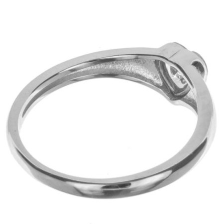 Ezüst gyűrű - szív, átlátszó szív alakú cirkónia | Argento-ekszer.hu