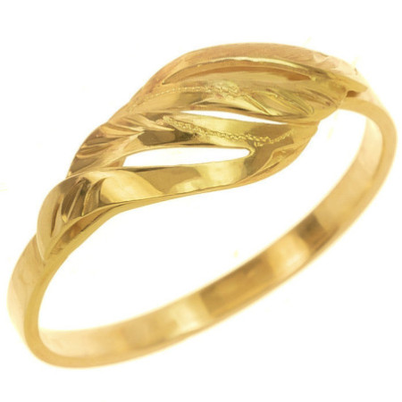 Aranyozott ezüst gyűrű - kézi gravírozással | Argento-ekszer.hu