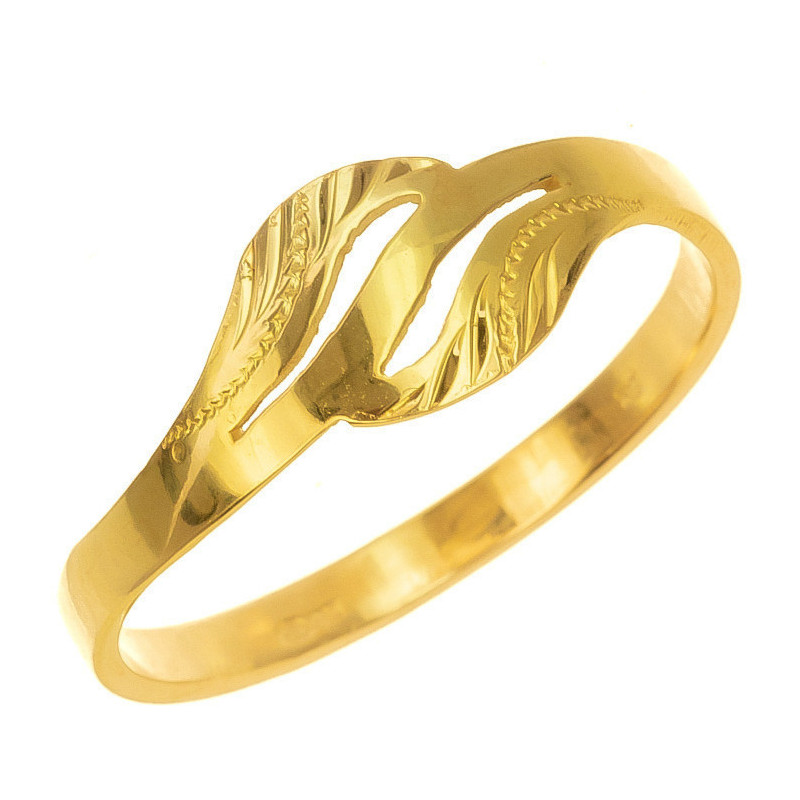 Aranyozott ezüst gyűrű - kézi gravírozással | Argento-ekszer.hu