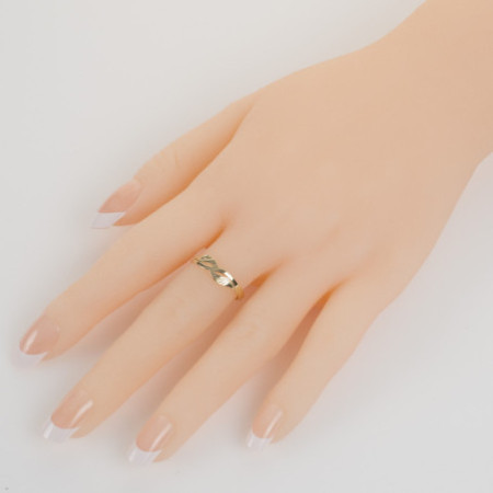 Aranyozott ezüst gyűrű - kézi gravírozással | Argento-ekszer.hu