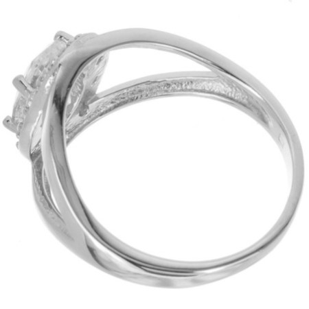 Ezüst gyűrű - átlátszó ovális cirkónia, átlátszó kerek cirkóniák | Argento-ekszer.hu