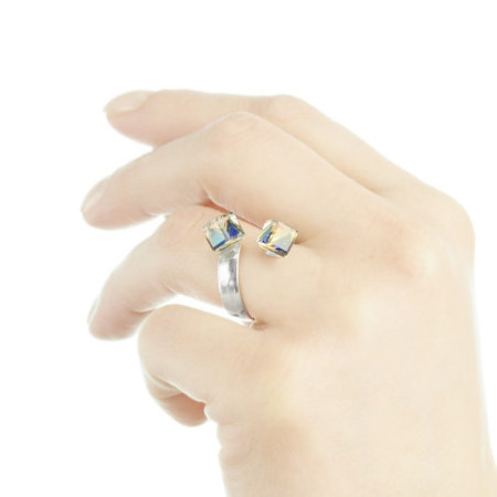 Ezüst gyűrű - Swarovski-kristályok | Argento-ekszer.hu