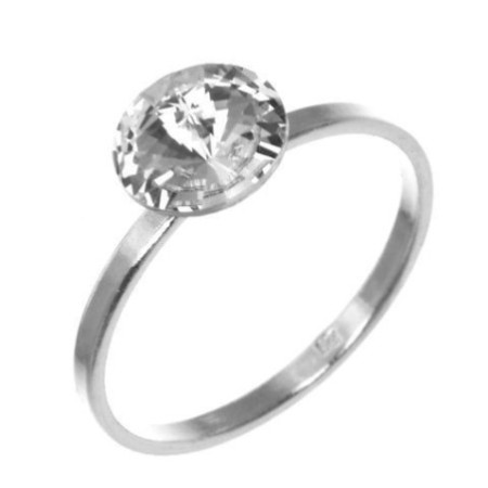 Ezüst gyűrű - átlátszó kerek Swarovski-kristály | Argento-ekszer.hu