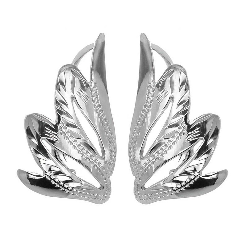 Ezüst fülbevaló - kézi gravírozással | Argento-ekszer.hu