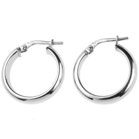 Ezüst karika fülbevaló - átmérője 19 mm | Argento-ekszer.hu