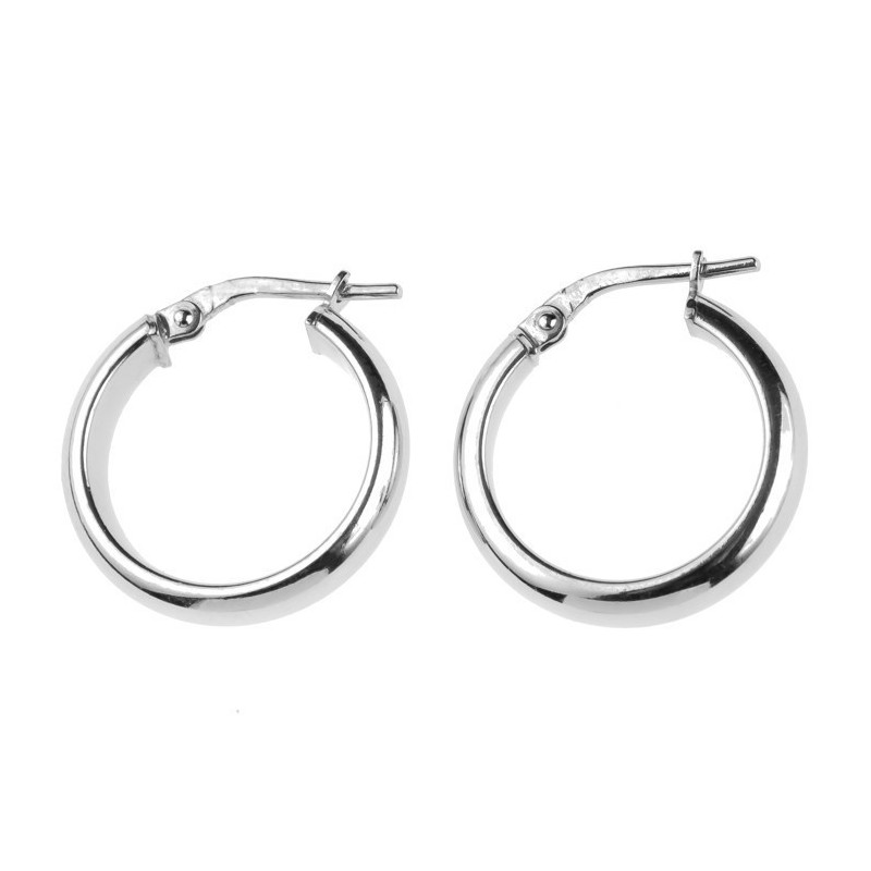 Ezüst karika fülbevaló - átmérője 19 mm | Argento-ekszer.hu