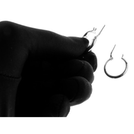 Ezüst karika fülbevaló - átmérője 19 mm | Argento-ekszer.hu