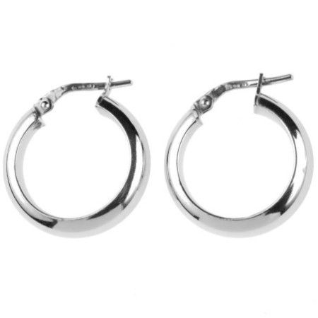 Ezüst karika fülbevaló - átmérője 20 mm | Argento-ekszer.hu