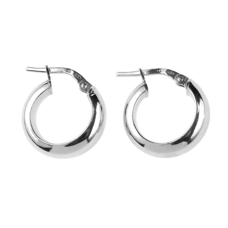 Ezüst karika fülbevaló - kicsi karikák, átmérője 15 mm | Argento-ekszer.hu