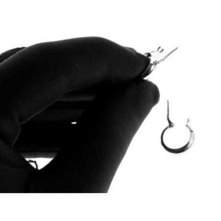 Ezüst karika fülbevaló - kicsi karikák, átmérője 15 mm | Argento-ekszer.hu