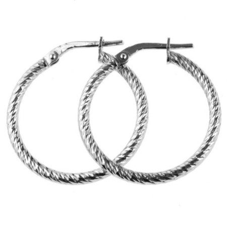 Ezüst karika fülbevaló - átmérője 24 mm | Argento-ekszer.hu