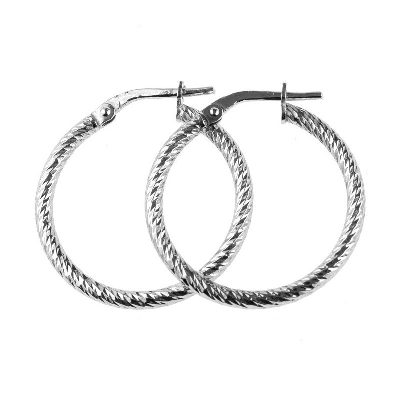 Ezüst karika fülbevaló - átmérője 24 mm | Argento-ekszer.hu