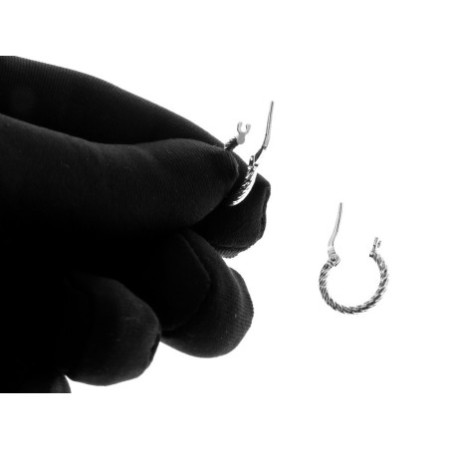 Ezüst karika fülbevaló - kicsi karikák, átmérője 15 mm | Argento-ekszer.hu