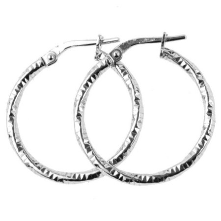 Ezüst karika fülbevaló - átmérője 24 mm | Argento-ekszer.hu